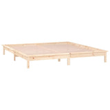 LED Bed Frame without Mattress 140x200 cm Solid Wood 820606