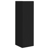 TV Wall Cabinet Set 4 pcs Black Engineered Wood 3408926