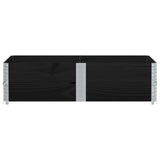 Garden Planter Black 150x100 cm Solid Wood Pine 3295416