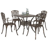Garden Table Set 5 pcs Bronze Cast Aluminium 3334760