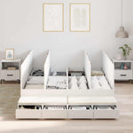 Storage Bed Frame White 236.5 x 150 x 31.5 cm Engineered wood 3335645