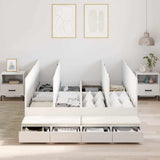 Storage Bed Frame with Drawer White 160 cm Engineered Wood 3335653