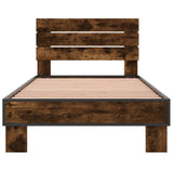 Bed Frame with Headboard Smoked Oak 80 x 200 cm Engineered Wood 8009090