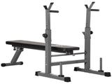 Adjustable Weight Bench, Foldable Bench, with Barbell Rack, Grey T3398P347572