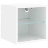8 Piece TV Wall Units with LED White Engineered Wood 3216590