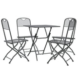 Garden Dining Set Anthracite Expanded metal mesh Foldable 3084716