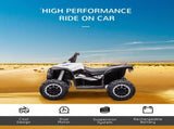 12V Ride-On Quad Bike w/ Music, Horn, for Ages 3-5 Years - White T3398P348327