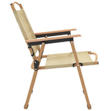Camping Chair Set of 2 Beige 319484