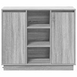 LED Sideboard Grey Sonoma 90 x 32 x 75 cm Engineered Wood 869687