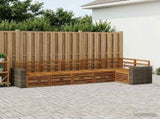 Sectional Sofa Set 6 pcs Natural Solid Acacia Wood 3384425
