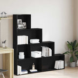 Book Cabinet Black Oak 155 x 24 x 160 cm Engineered Wood 862441