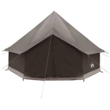 Tipi Tent Brown Grey 300 x 300 x 200 cm Polyester and Steel 42029027