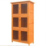 Animal Rabbit Cage 6 Rooms Wood 170347