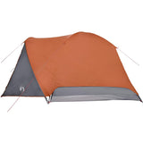 Family Tent with Porch 6-Person Grey and Orange Waterproof 94420
