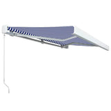 Manual Cassette Awning 400x300 cm Blue and White 3052674