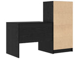 Desk with Drawer with Shelf with Storage 2 pcs Black Oak 3337346