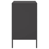 Bedside Cabinet Black 36x39x68 cm Steel 843066