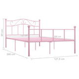 Bed Frame without Mattress Pink Metal 120x200 cm 284539