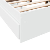 Bed Frame with Drawers without Mattress White 120x190 cm Small Double 3280699