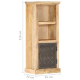 Highboard with Door 45x32x110 cm Solid Mango Wood 289098