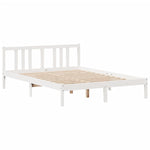 ZNTS Bookcase Bed without Mattress White 150x200cm Solid Wood Pine 3322284