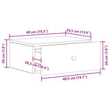 Wall-Mounted Bedside Cabinet 2 pcs Artisan Oak Engineered Wood 899144
