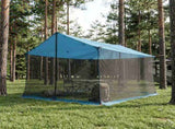 Camping Tarp with Mesh Walls Blue 340 x 260 x 220 cm 42028564