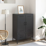 Highboard Black 68x39x101.5 cm Steel 843108
