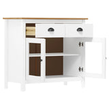Sideboard Hill White 90x40x80 cm Solid Pine Wood 288942