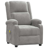 Massage Chair Light Grey Velvet 342410