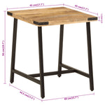 ZNTS Side Table 45x45x50 cm Solid Wood Mango and Iron 372734