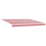 Retractable Awning Manual Red and white 400 x 300 cm Fabric 3330547