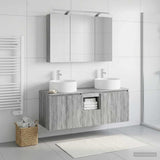 Bathroom Cabinet Set 4 pcs Grey Sonoma Engineered Wood 3406580