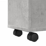 Narrow Bathroom Cabinet with Wheels Concrete Grey Engineered Wood 855235