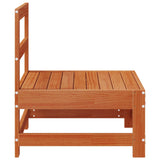 Garden Middle Sofa Solid Pine Wood Wax Brown 124 x 62 x 70.5 cm 865496