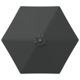 Garden Parasol with LED Lights and Base 270 x 270 cm Polyester 42036260