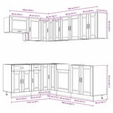 11 Piece Kitchen Cabinet Set Porto Artisan Oak Engineered Wood 3314910