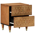 Bedside Cabinets 2 pcs 40x33x46 cm Solid Wood Mango 358283