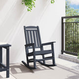Garden Rocking Chair Navy Blue 92 x 70 x 108cm HDPE 42006614