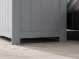 Storage Chest, Modern Storage Trunk with 2 Safety Hinges and Cut-out Handles, Wooden Toy Box for T3398P341302