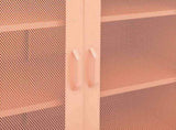 336175 Storage Cabinet Pink 80x35x101,5 cm Steel