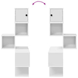 Wall Corner Shelf White 48 x 48 x 120 cm Engineered Wood 8012228
