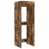 Wash Machine Cabinet with Storage Smoked Oak 67.5 x 68 x 200 cm 3422788