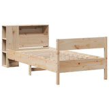 Bookcase Bed without Mattress 75x190 cm Small Single Solid Wood Pine 3322972