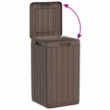 Outdoor Garbage Bin Brown 38x38x65 cm PP 364226