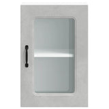 Kitchen Wall Cabinet with Glass Door Kalmar Concrete Grey Engineered Wood 853531