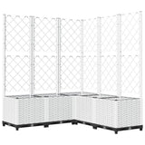 Garden Planter with Trellis White 120x120x136 cm PP 153288