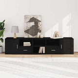 Corner Cabinet Black 200x40x45 cm Engineered Wood 3307829