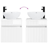 Bathroom Cabinet Set 3 pcs High Gloss White 49 x 44.5 x 66.5 cm 3405761