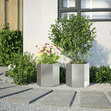 Garden Planter 2 pcs Hexagon 46x40x45 cm Stainless Steel 851117